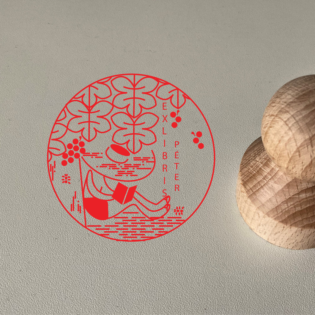 Ex libris pecsét - O L V A S G A T Ó ~ dreamy fellows ~
